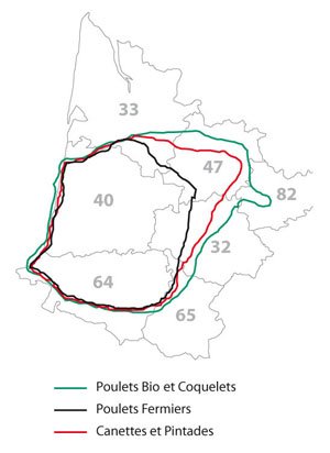 Carte de répartition de nos produits